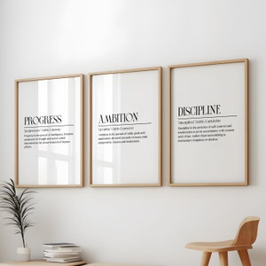 Motivationszitate Poster 3er Pack, Motivationszitate Kunst Inspirierende Wanddruck Malerei, Inspirierende Zitate Set mit 3 druckbaren Postern