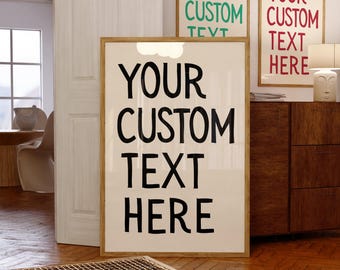 Poster con tipografia personalizzata, decorazione murale con citazione personalizzata, stampa di testo vintage retrò