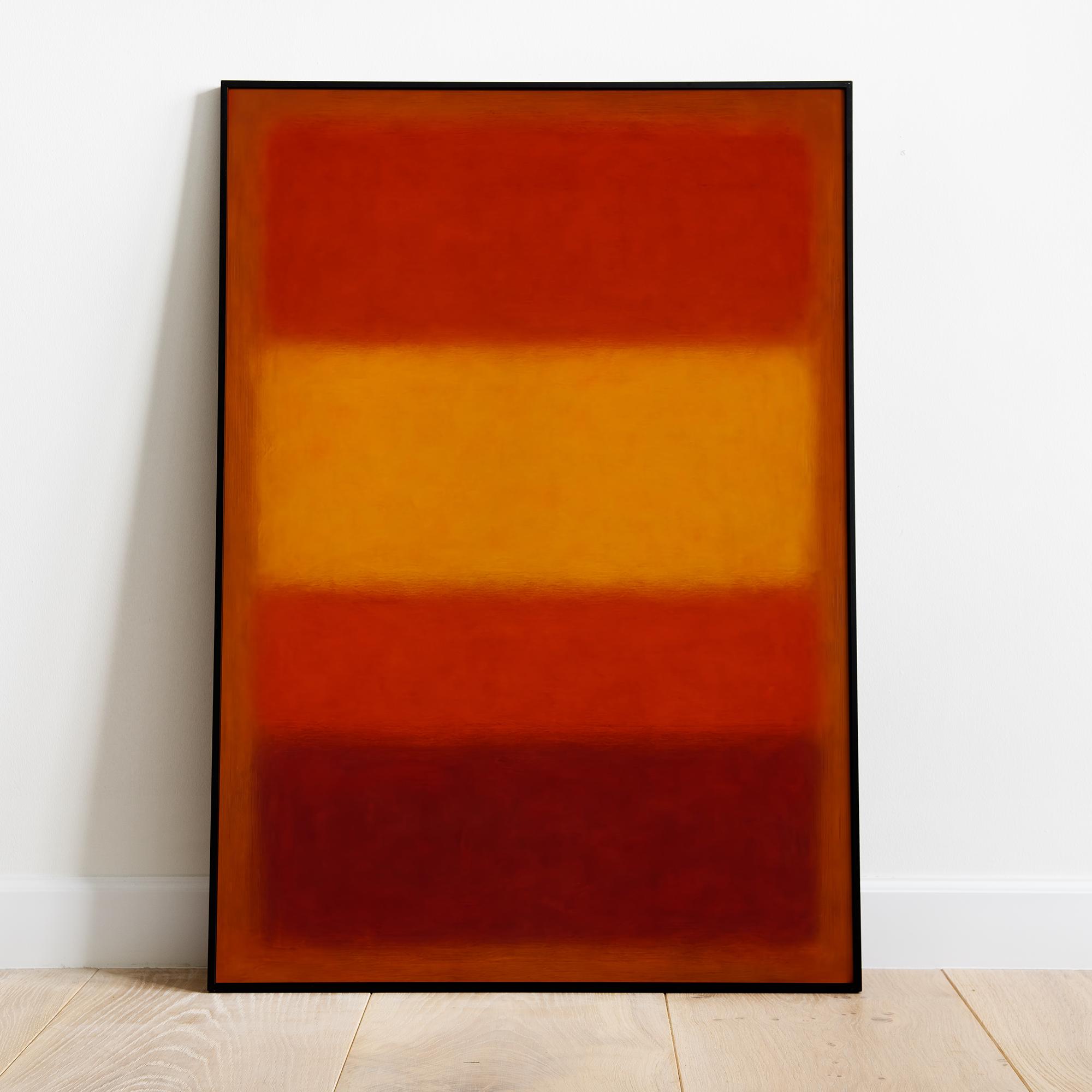 Mark Rothko Poster: Orange Yellow Red Abstract Wall Art Print | Color ...