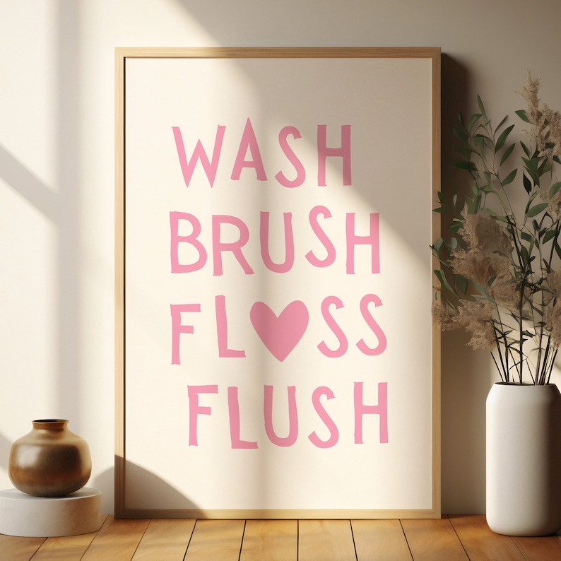 Bathroom Decor Wall Art, Bathroom Wall Decor Prints, Funny Bathroom Art ...