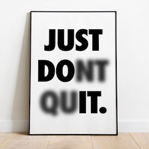 Basta fazê-lo cartaz motivacional, apenas não saia minimalista motivacional arte da parede citação impressão pintura, basta fazê-lo decoração de imagem motivacional
