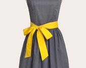 Reserved for rossll - Fully lined navy dress with grey sash and full back