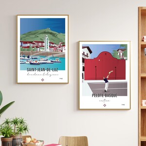Set of 2 BASQUE COUNTRY posters / Decoration / Basque illustration / Wall poster