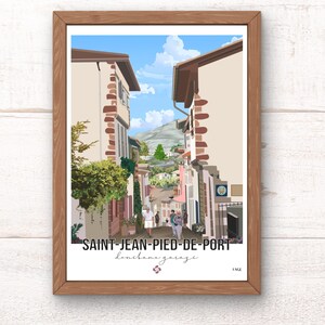 Saint-Jean-Pied-de-Port poster / Basque Country poster