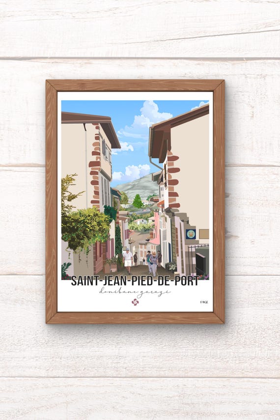 Saint-jean-pied-de-port Poster Basque Country Poster