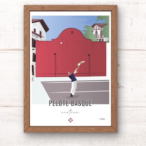 Basque Pelota Poster / Basque Country Poster / Decoration / Basque Illustration