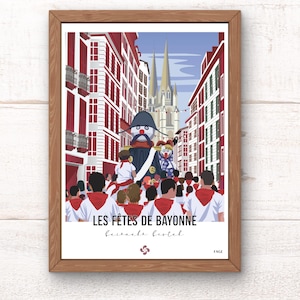 Bayonne Festival Poster / Basque Country Poster / Bayonne Poster