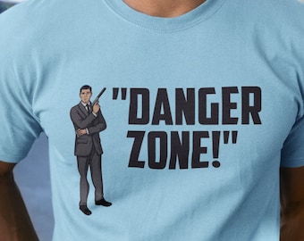 Danger Zone Sterling Archer T-Shirt: US Spy Comedy Fan Gift