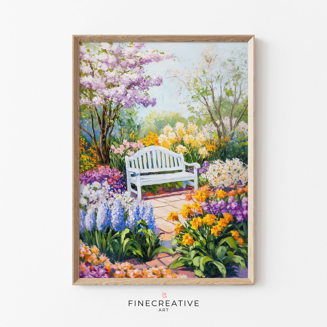 Wieco Art Spring Blooming Flowers Canvas Wall Art