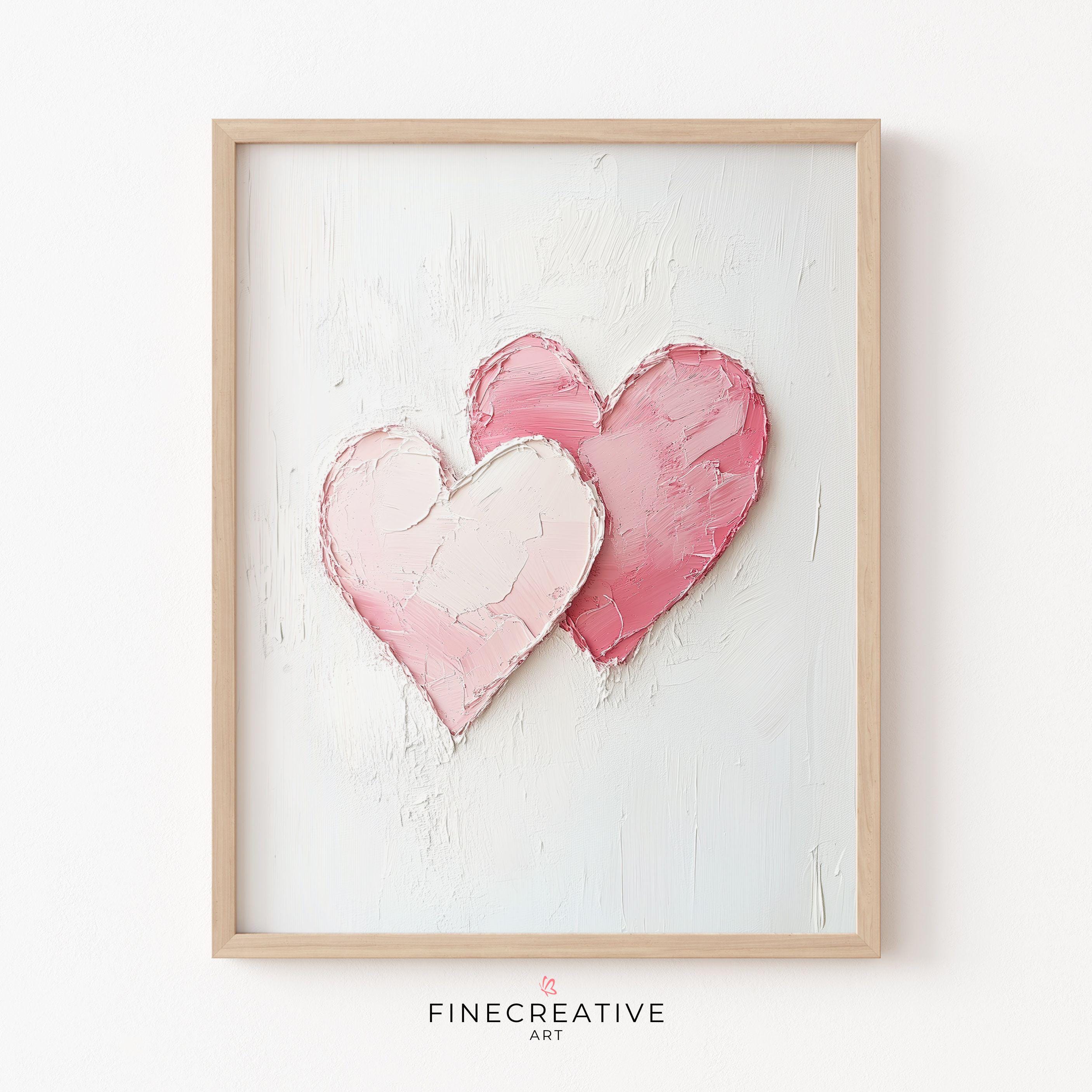 Toiles à Peindre En Forme De Cœur - Lot De 5, 20x20cm, Coton Pur | Pour Peinture Acrylique Et Huile, Supports Artistiques