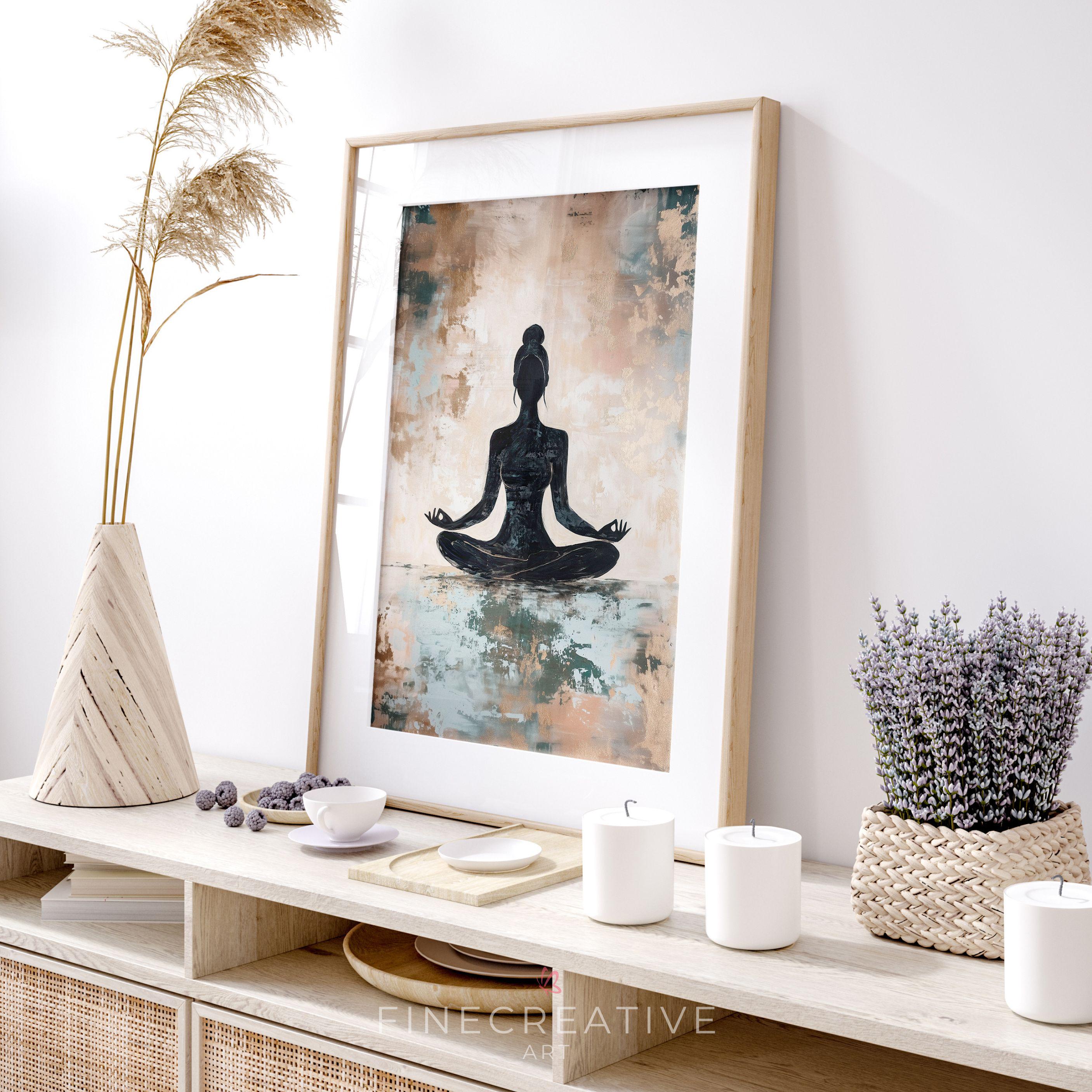 Yoga Pose Print, Meditation Painting, PRINTABLE Digital Wall Art, Zen ...