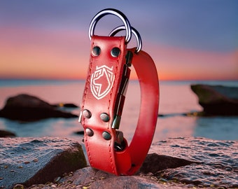 Strong Leather Dog Collar, Metal Buckle Type