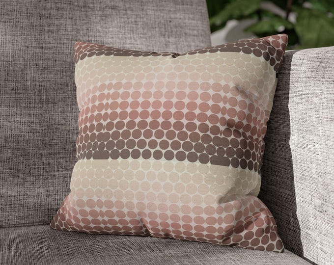 Featured listing image: Throw Pillow Cover, Pantone Mocca Mousse Square Pillowcase, Home Decor, 20x20 Cushion Cover, Sofa Pillow Sham, Decorative Pillow Case