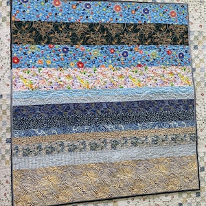 Blue and Tan Nap or Lap Quilt