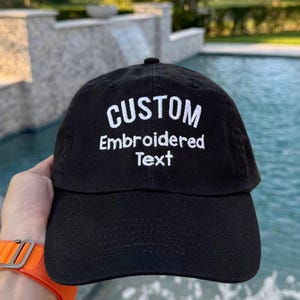 Custom Embroidered Hat, Personalized Dad Cap, Monogrammed Hat, Embroidery Baseball Hat, Custom Caps, Bachelorette Hat, Text Hat