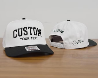 Custom Embroidered Hats, Personalized Dad Hat, Custom Text Hat, Mama Hats, Bachelor Trip Hat, Two Tone Baseball Cap, Christmas Gift (31-069)