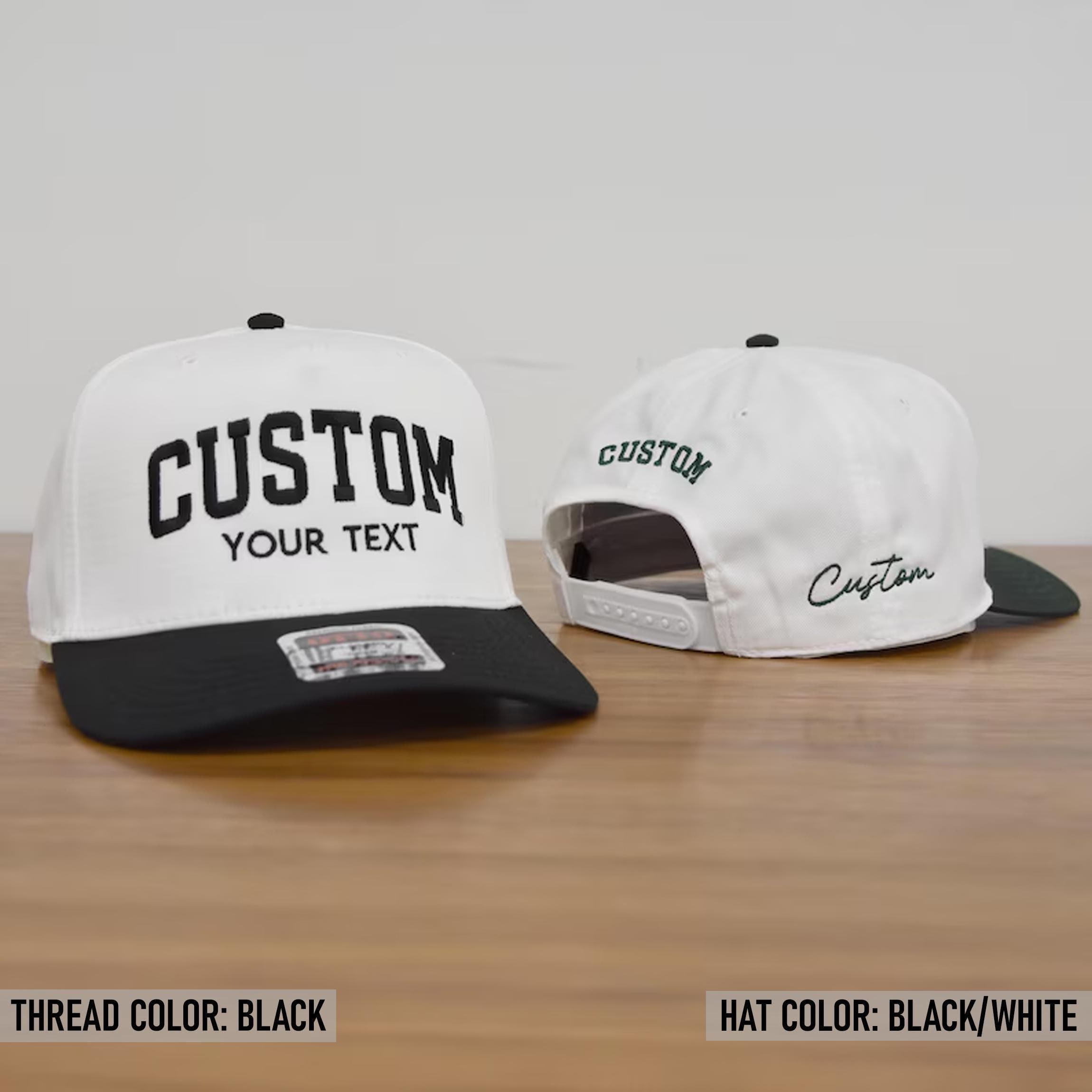 Custom Embroidered Hats, Personalized Dad Hat, Custom Text Hat, Mama Hats, Bachelor Trip Hat, Two Tone Baseball Cap, Christmas Gift (31-069)