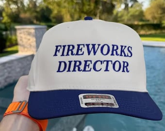 Fireworks Director Embroidered Hat, Fireworks Director Trucker Hat, Fireworks Director Cap, 4th Of July Hat, Independence Day (31-069)