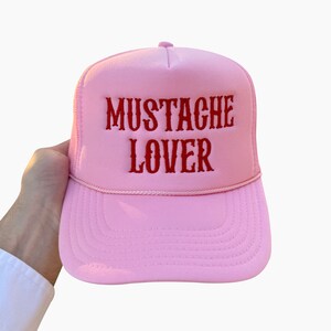 IVORY/PINK HAT - MUSTACHE LOVER main image 1