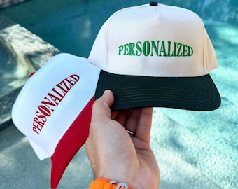 Personalized Embroidered Hat, Custom Trucker Hat, Custom Hat with Name, Bachelorette Party Hat, Add your Text (31-069)