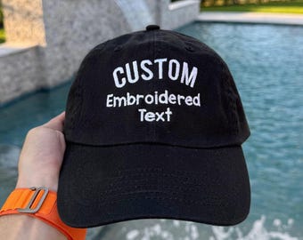 Custom Embroidered Hat, Personalized Dad Cap, Monogrammed Hat, Embroidery Baseball Hat, Custom Caps, Bachelorette Hat, Text Hat
