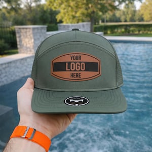 Personalized Logo Leather Patch Trucker Hat: Custom Baseball Cap - Snapback Adjustable