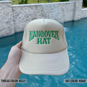 Embroidered Hangover Hat, Hangover Hat Trucker Embroidery