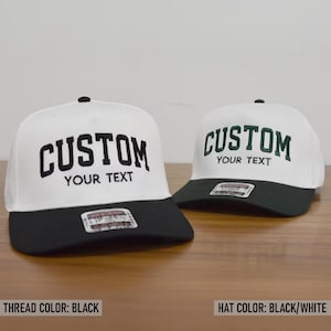 Custom Embroidered Hats, Personalized Dad Hat, Custom Text Hat, Mama Hats, Bachelor Trip Hat, Two Tone Baseball Cap, Christmas Gift (31-069) afbeelding 6