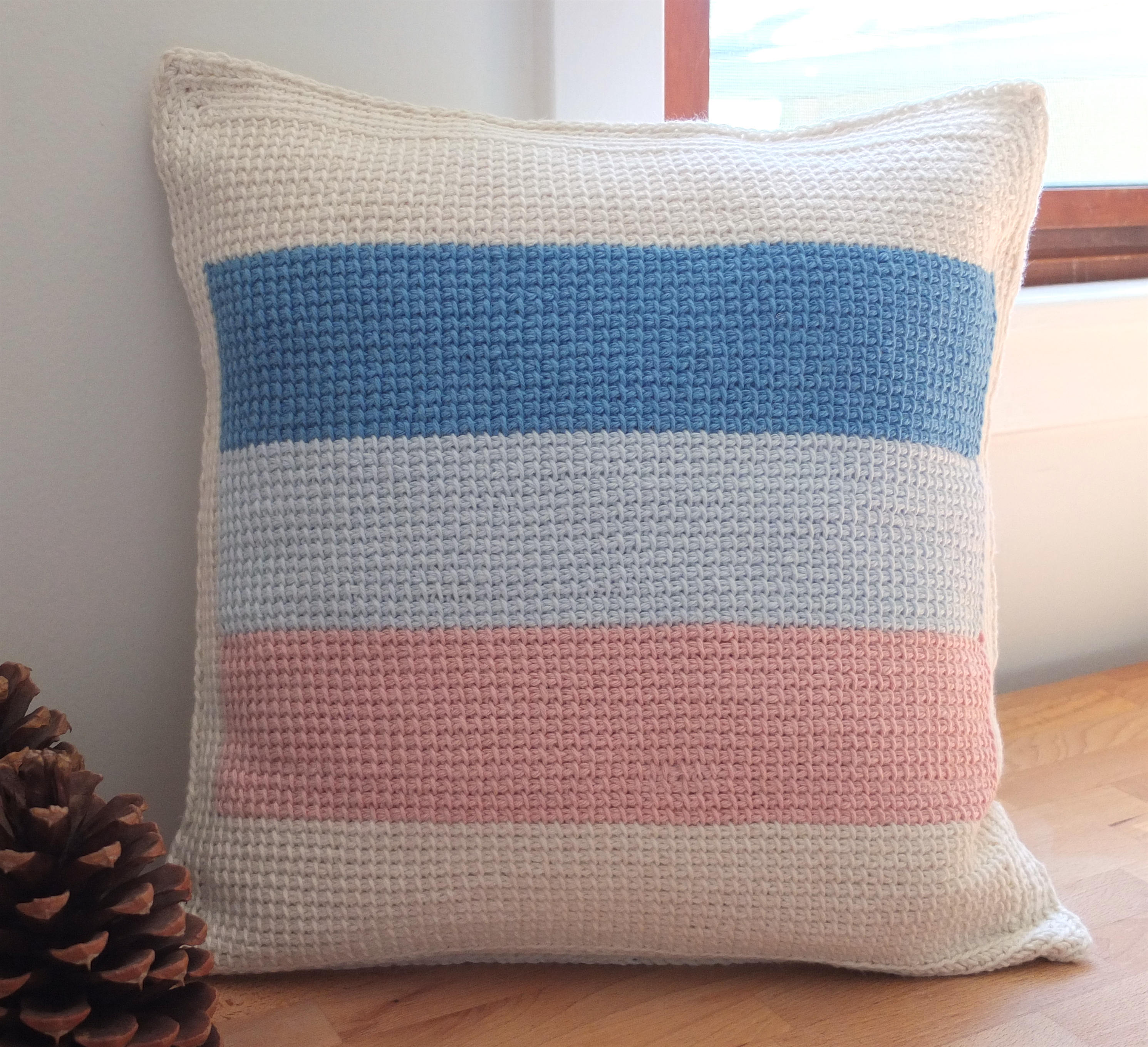 BEACH BABY 16 Pillow Cover Handmade Crochet Etsy