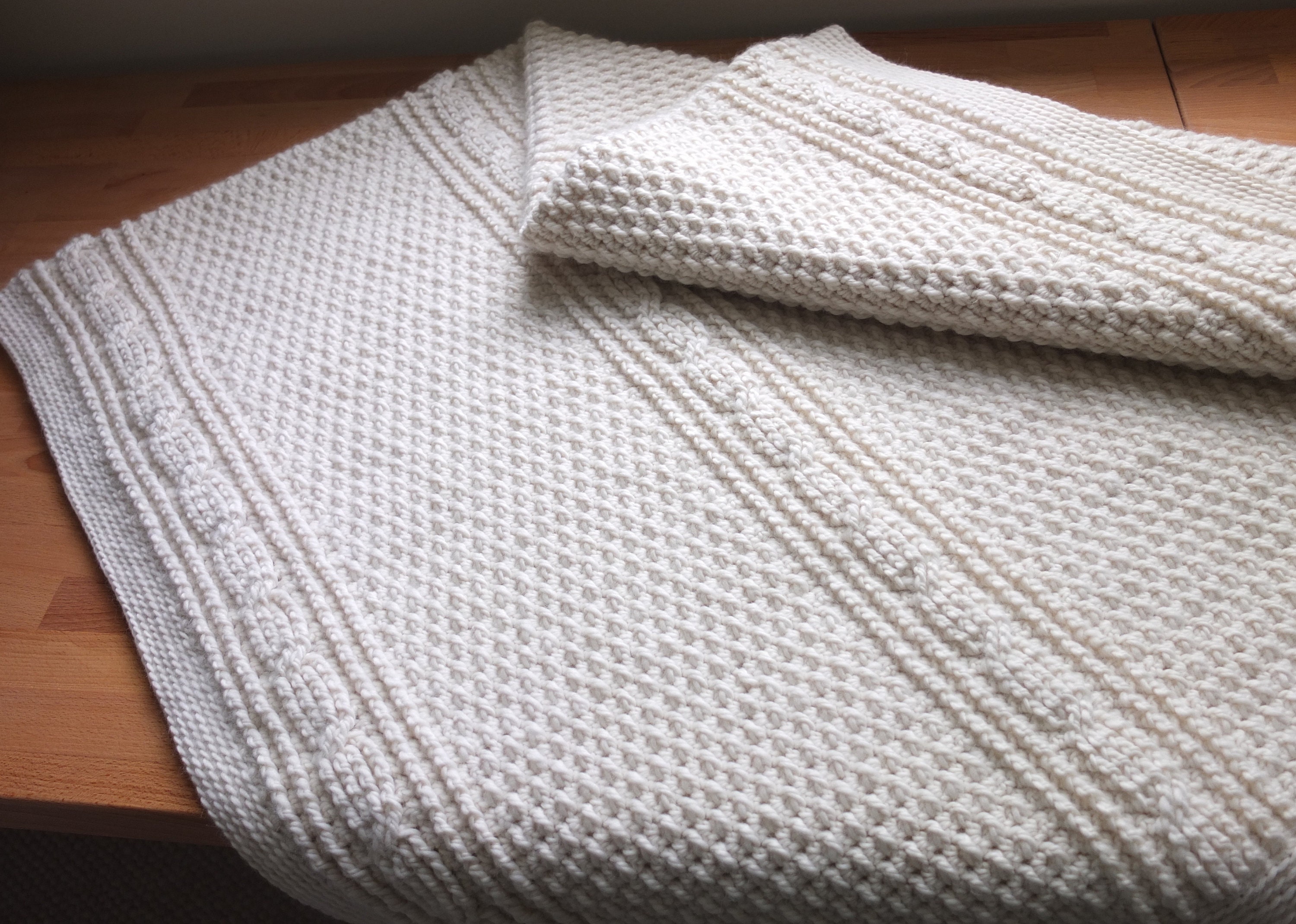 BARI BLANKET Textured Cable Twist Soft Undyed White Cream - Etsy BARI BLANKET Textured Cable Twist Soft Undyed White Cream - Etsy