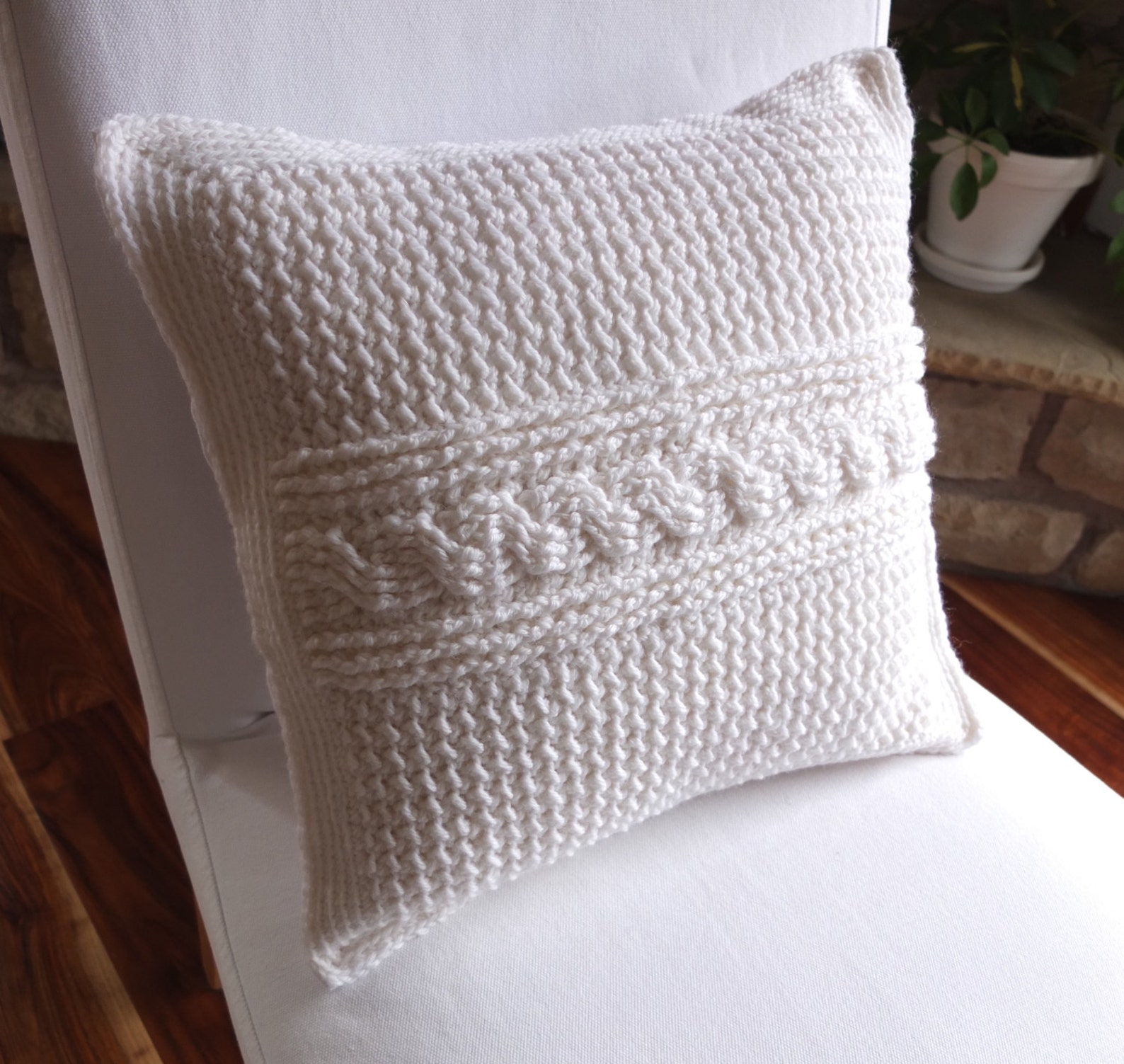 PURE WHITE 16 Pillow Cover Handmade Crochet 100 Etsy