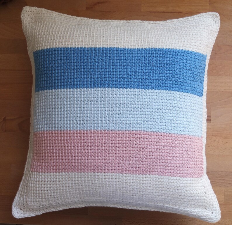BEACH BABY 16 Pillow Cover Handmade Crochet Etsy