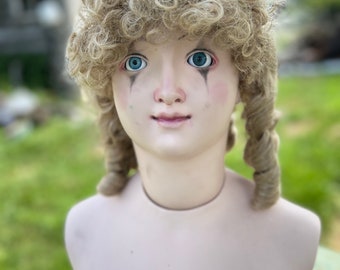 Blond porcelain doll wig 18