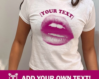 Pesonalised Girl kisser LGBTQ WLW Pansexual Bisexual Baby Tee Y2k Baby Tee Y2k Shirt Trendy Baby Tee Coquette Baby Tee 90s Cute Baby Tee