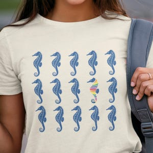 Seahorse T-Shirt Retro Vintage Marine Fish Tee Gift Shirt Seahorse T-Shirt Retro Vintage Marine Fish Tee Gift Shirt