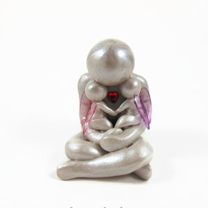 Handmade Daddy of Twins Sculpture: Father&#39;s Keepsake, Angel Wings