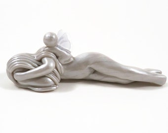 Watching Over You - grieving mother and angel baby clay sculpture - READY TO SHIP memorial gift for mom in time for Mother's Day