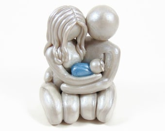 Some Only Dream of Angels - Mother Father and Baby sculpture - infant loss remembrance keepsake by The Midnight Orange