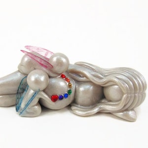 Sending a Rainbow Baby pregnant mother and twin angels or two separate losses expectant mother gift made to order image 1