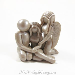 Loss of Parent, Sibling, Adult Child, or other loved one, memorial clay artwork bereavement gift made to order you choose genders image 2