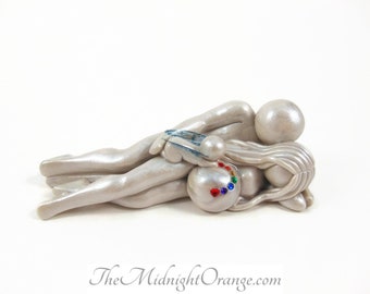 Rainbow Baby Sculpture - pregnancy after loss gift by The Midnight Orange - you choose wings