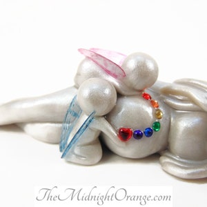 Sending a Rainbow Baby pregnant mother and twin angels or two separate losses expectant mother gift made to order image 3