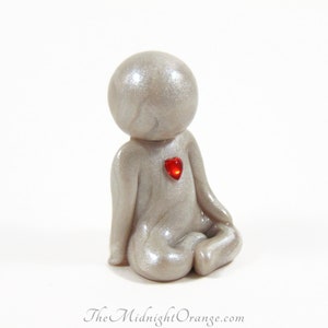 Acceptance - polymer clay art therapy sculpture of human figure for sand play - made to order by The Midnight Orange
