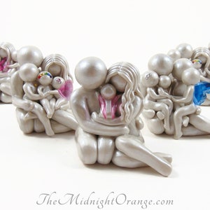 Custom Family Memorial Statue for Pregnancy, Infant and Child Loss - Angel Baby clay sculpture by The Midnight Orange - made to order