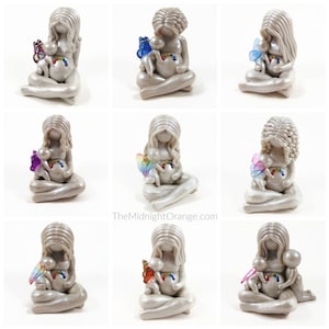 Rainbow Baby Sculpture by The Midnight Orange New baby after loss personalized pregnant mom and angel baby gift image 1