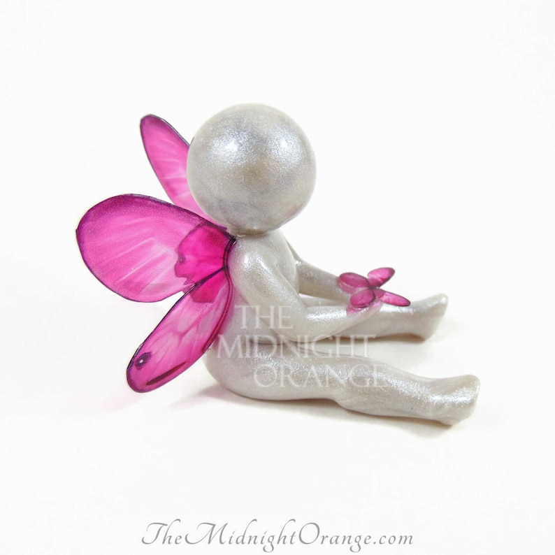 Remembrance Gift for Baby and Child Loss clay angel baby butterfly sculpture Go Tell My Family I'm Okay made to order image 4