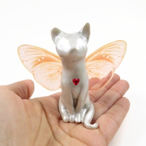 Custom Cat Sculpture pet loss memorial gift by The Midnight Orange personalized figurine for loss of cat image 10