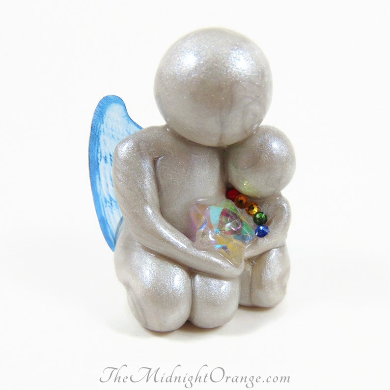 Remembrance Gift for Siblings customizable child loss keepsake with your choice of wings and children's ages image 6
