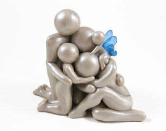 Grieving Family Memorial for baby and child loss -custom family of 5 - made to order by The Midnight Orange