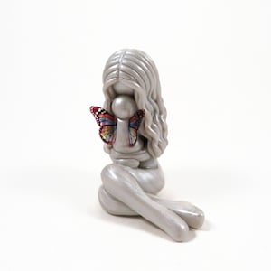 Mother of an Angel keepsake personalized gift for baby loss clay mother and child remembrance figurine by The Midnight Orange image 1
